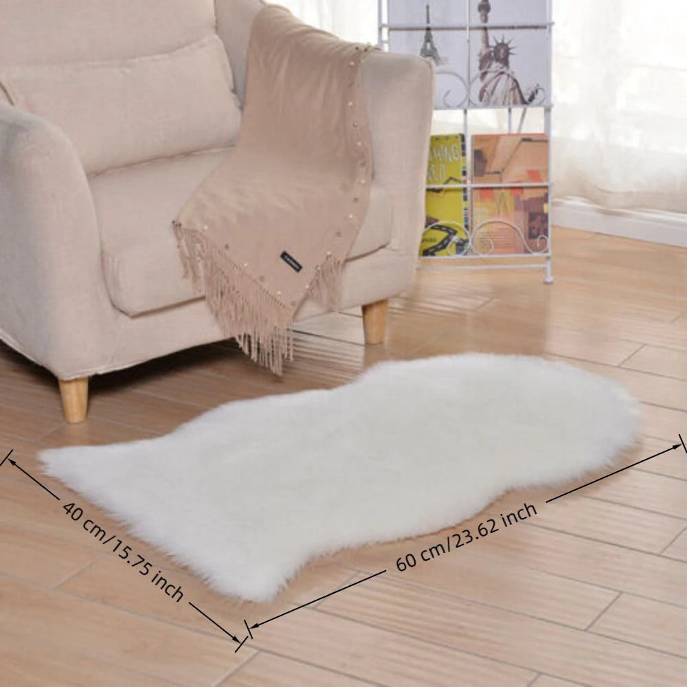 Faux Sheepskin Shaggy Rug — Fluffy Soft Floor Mat