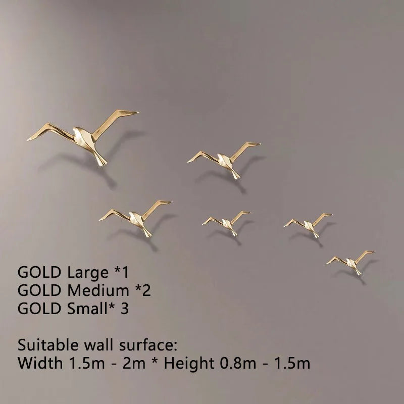 Luxury Pure Copper Seagull Wall Sculpture — Retro Bird Decor