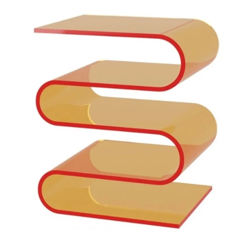 Acrylic Sofa Side Table with Magazine Rack