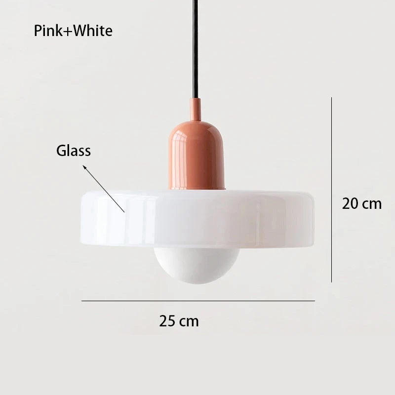 Nordic Bauhaus Glass Chandelier — Retro Pendant Light