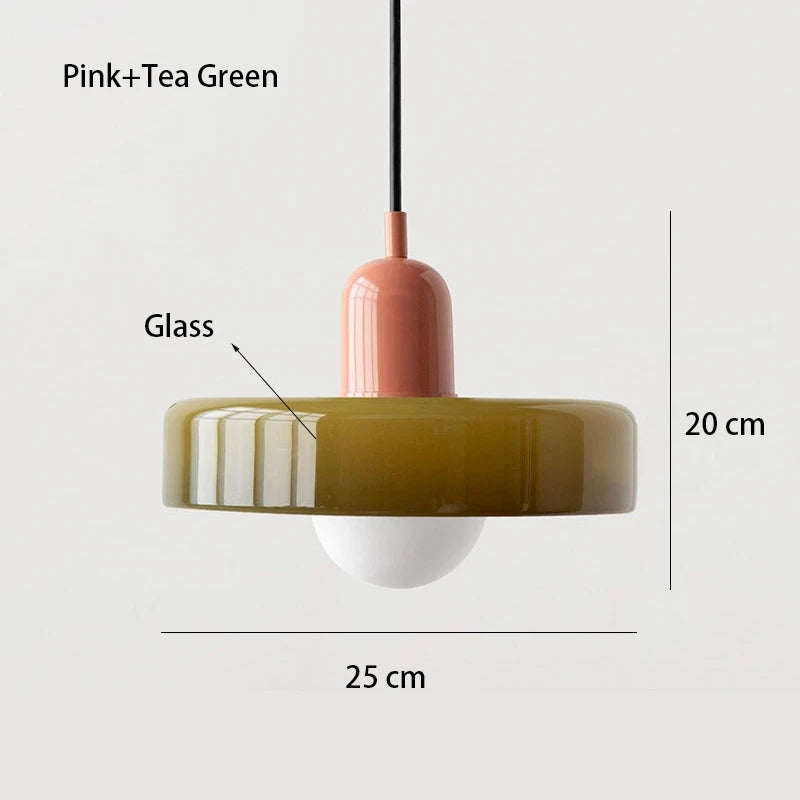Nordic Bauhaus Glass Chandelier — Retro Pendant Light