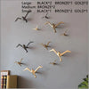 Luxury Pure Copper Seagull Wall Sculpture — Retro Bird Decor