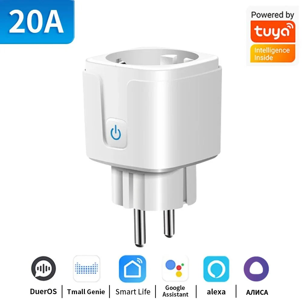 Smart WiFi & Zigbee Plug — 16A/20A with Power Monitor