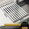 Stainless Steel Foldable Sink Drain Rack — Telescopic Basket