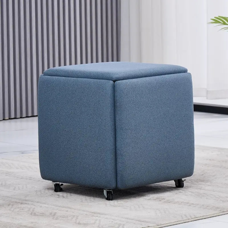 5-in-1 Foldable Cube Ottoman Set — Nordic Wood