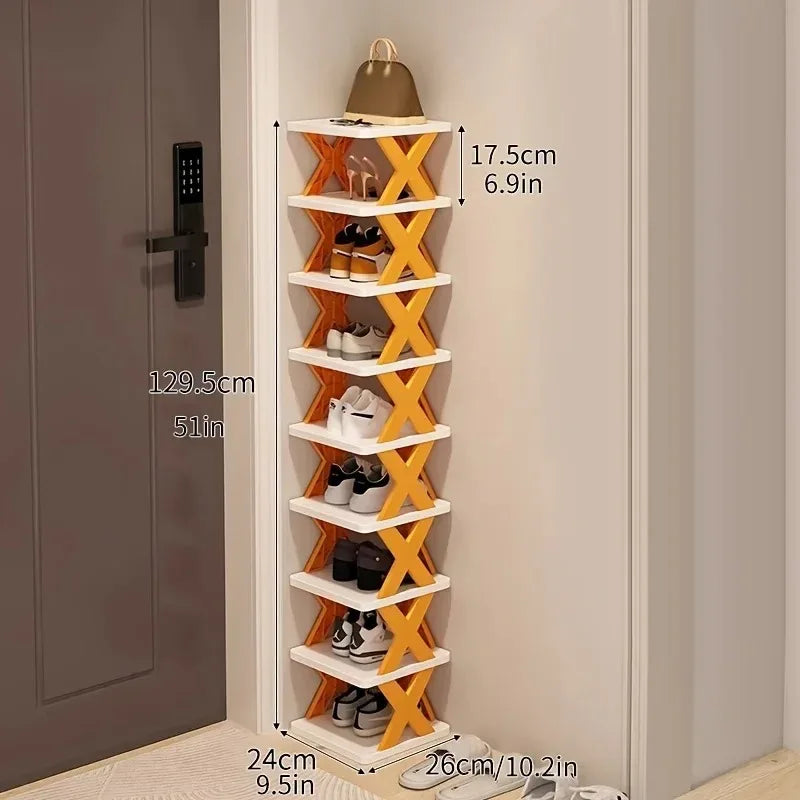 9-Tier Vertical Shoe Rack — Slim & Space-Saving