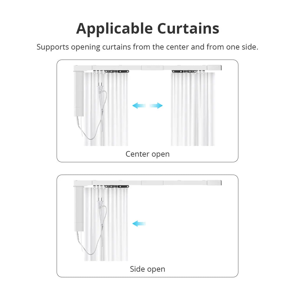Smart Electric Curtain Track — Matter WiFi, HomeKit Compatible