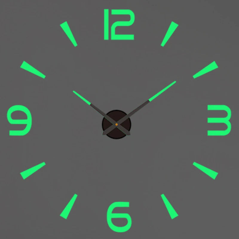 3D Roman Numeral Acrylic Mirror Wall Clock — DIY Quartz