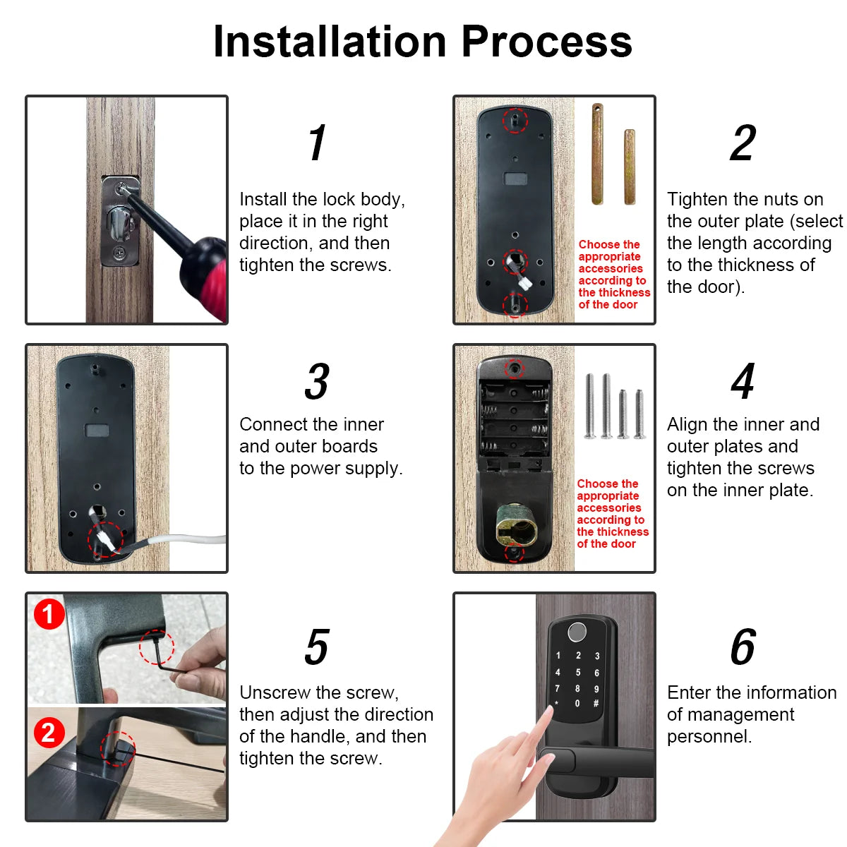 Smart WiFi Door Lock — Fingerprint, Card, Password & Key