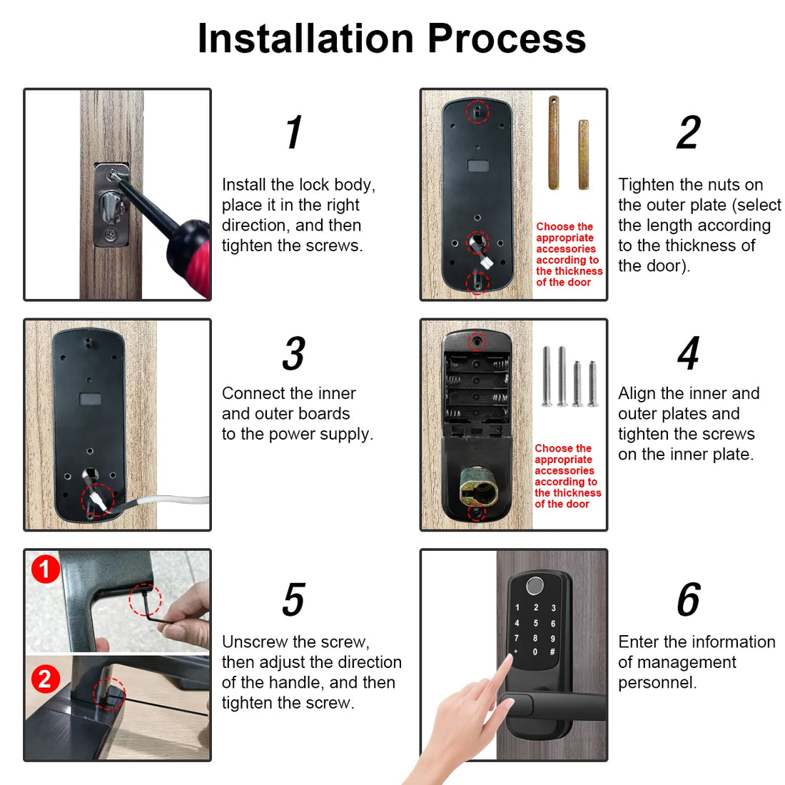 Smart WiFi Door Lock — Fingerprint, Card, Password & Key