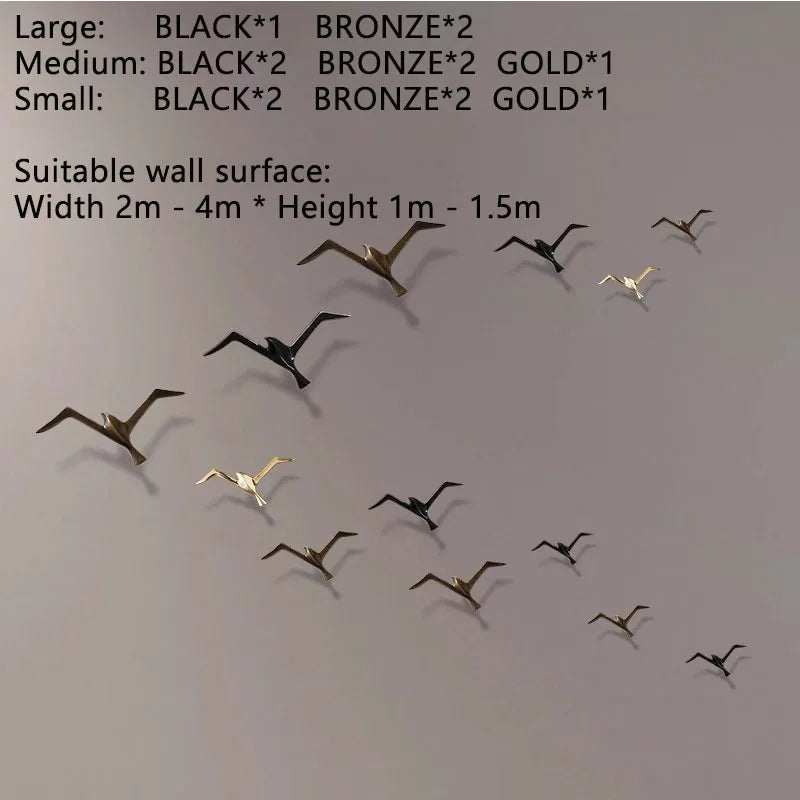 Luxury Pure Copper Seagull Wall Sculpture — Retro Bird Decor