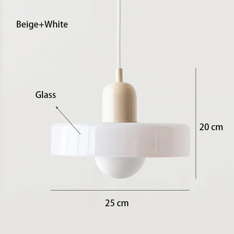 Nordic Bauhaus Glass Chandelier — Retro Pendant Light