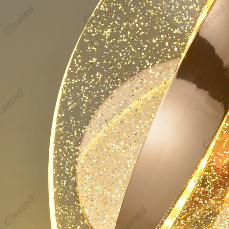 LED Modern Gold Acrylic Wall Lamp Lustre Hallway Bedroom Living Room Lamps Room Decor Wall Decoration Items Originality Lamps