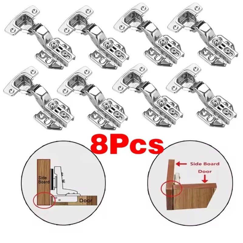 Soft-Close Cabinet Hinges — 304 Stainless Steel, Hydraulic