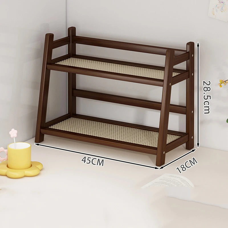 2-Tier Bamboo Spice Rack & Kitchen Counter Shelf