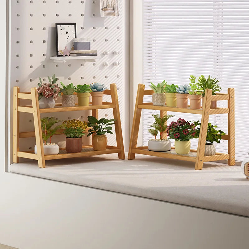 2-Tier Bamboo Spice Rack & Kitchen Counter Shelf