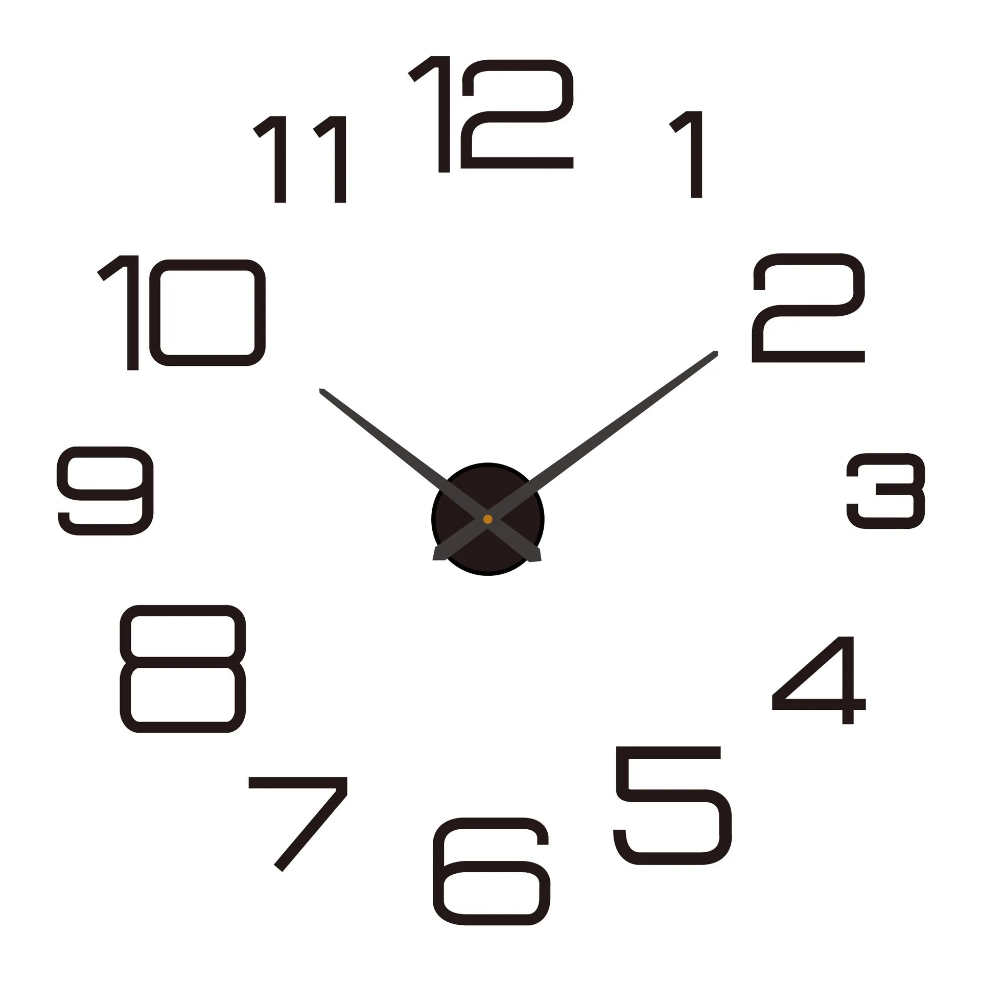 3D Roman Numeral Acrylic Mirror Wall Clock — DIY Quartz