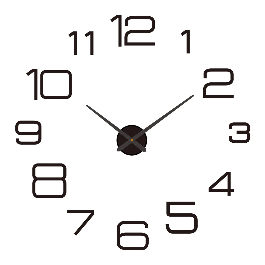 3D Roman Numeral Acrylic Mirror Wall Clock — DIY Quartz
