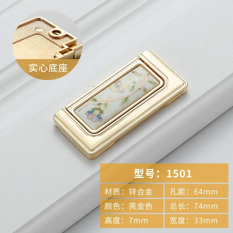 Gold Ceramic Cabinet Handle — European Light Luxury Knob