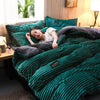 Winter Velvet Duvet Cover Set — Thick & Warm, 3-Piece