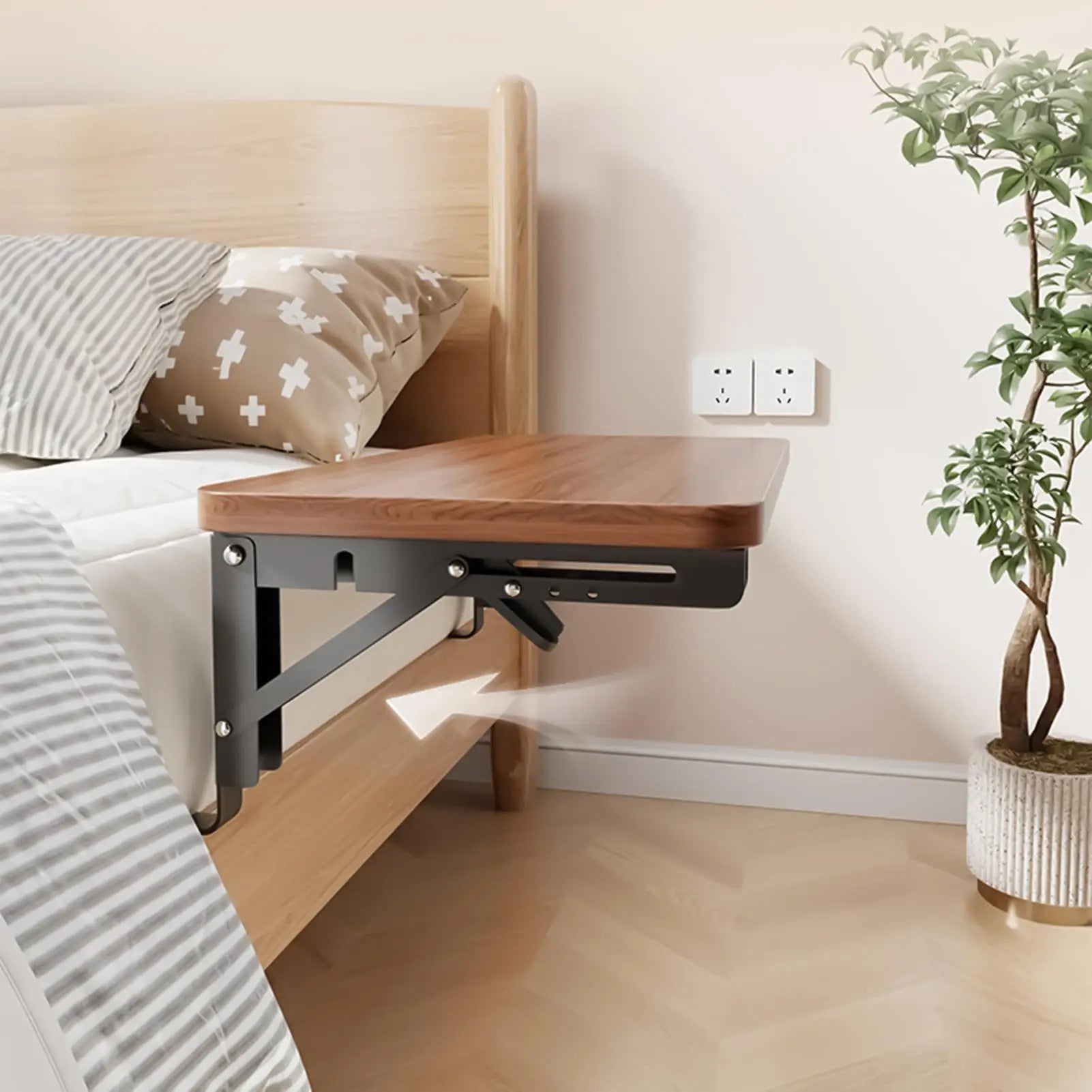 Foldable Bedside Shelf & Nightstand Organizer