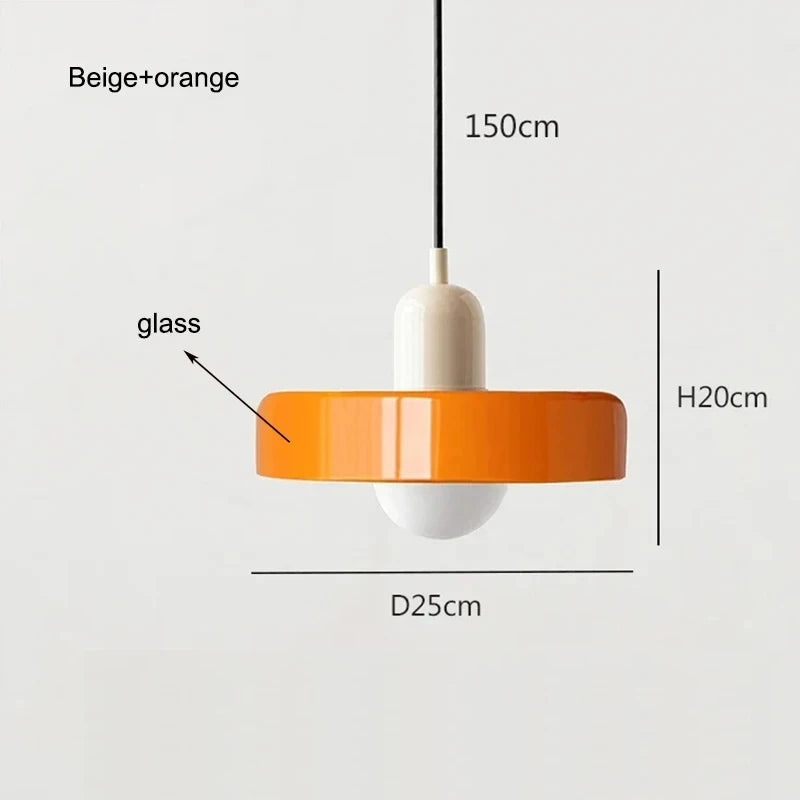 Nordic Bauhaus Glass Chandelier — Retro Pendant Light