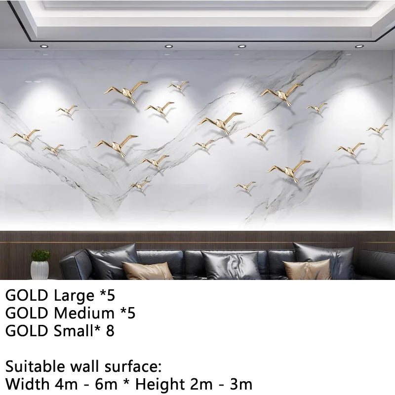 Luxury Pure Copper Seagull Wall Sculpture — Retro Bird Decor