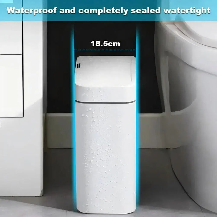 Touchless Smart Sensor Trash Can — 15L White