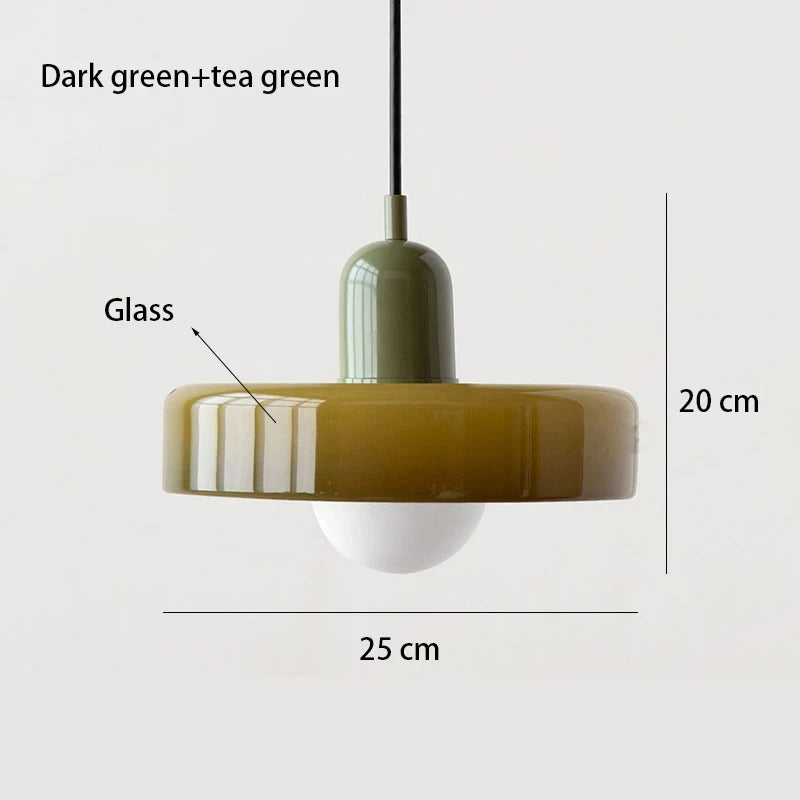 Nordic Bauhaus Glass Chandelier — Retro Pendant Light