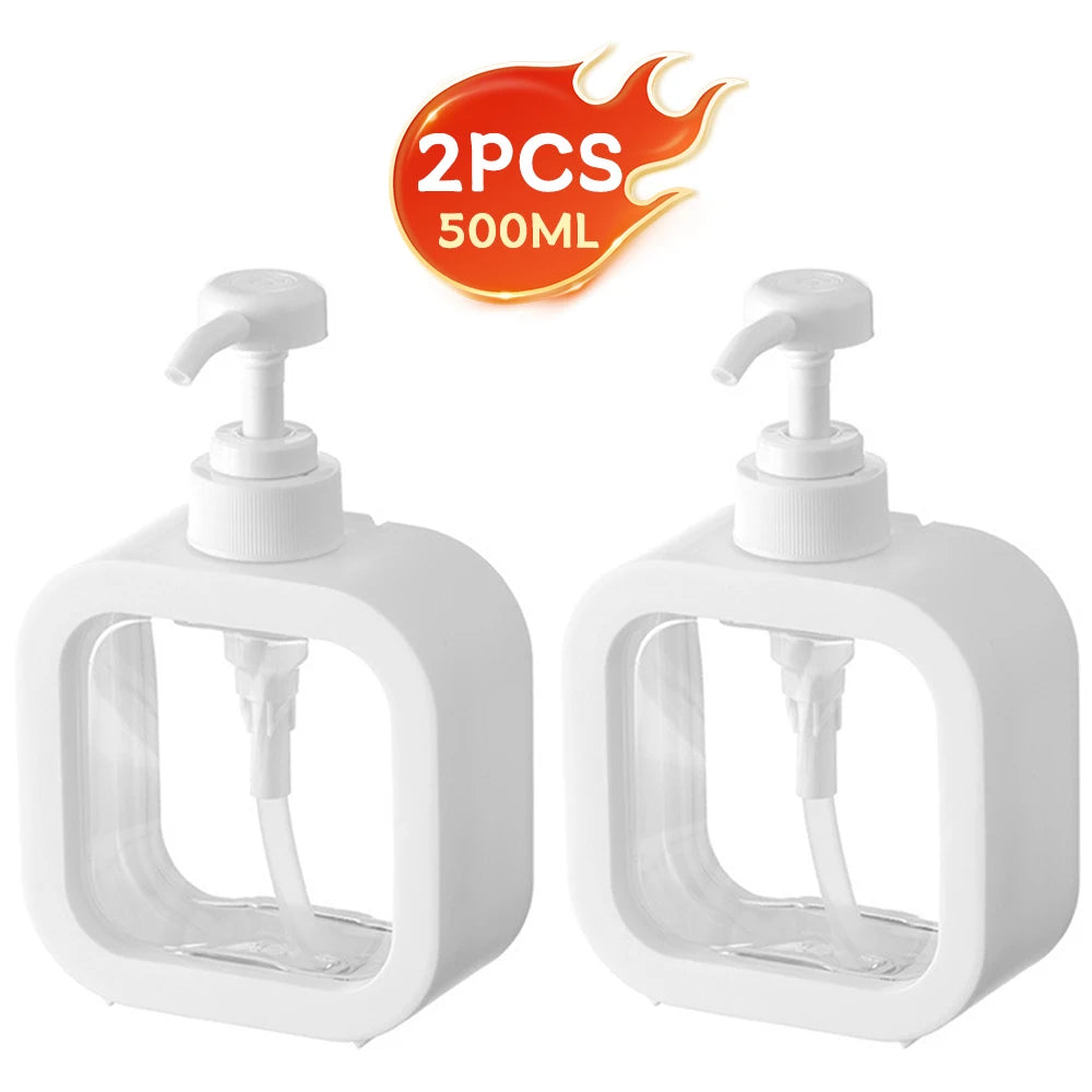 Large-Capacity Refillable Soap Dispenser Bottle — 1 or 2 Pack