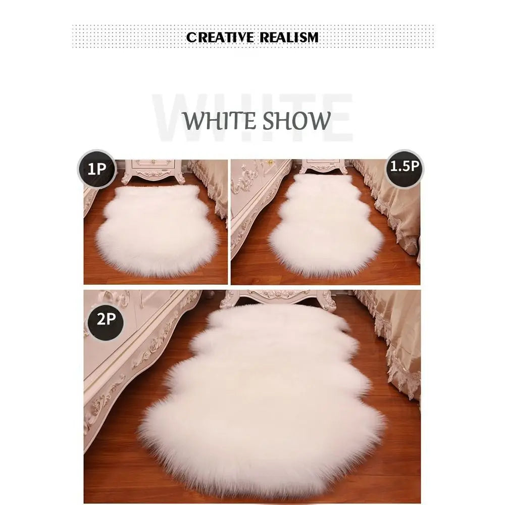 Faux Sheepskin Shaggy Rug — Fluffy Soft Floor Mat
