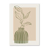 Boho Sage Green Plants Canvas Print — Nordic Abstract Wall Art