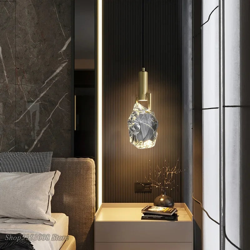 Nordic Crystal LED Pendant Light — Gold, European Luxury