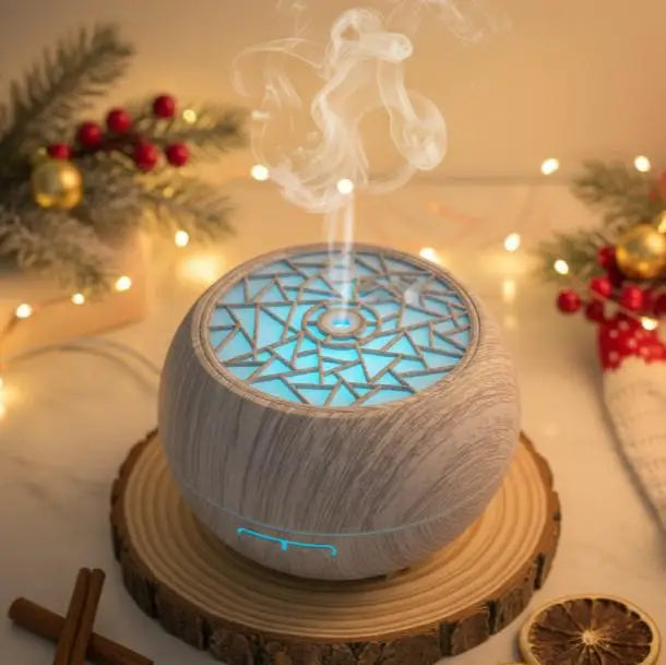 Wood Grain Essential Oil Diffuser & Humidifier — 550ml
