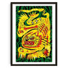 Retro Abstract Canvas Wall Art — Unframed Poster Print