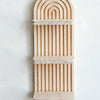 Boho Arch Wood Floating Wall Shelf — 3-Tier Storage Display
