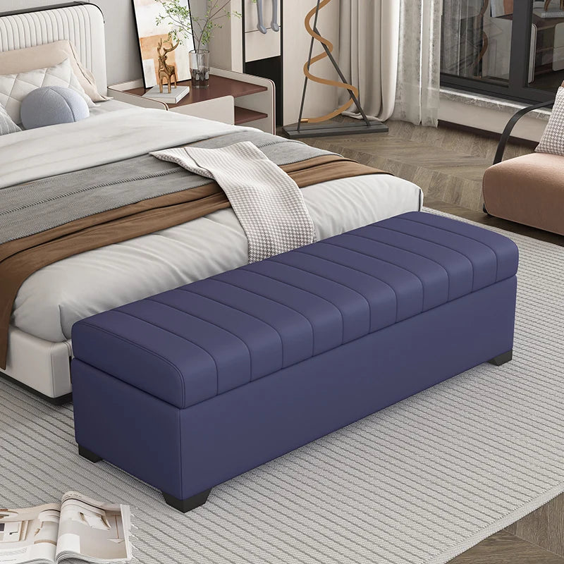 Luxury Storage Bench Ottoman — Waterproof, 150kg Capacity