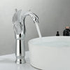 Gold Swan-Shape Basin Faucet — Single Handle, Deck Mount