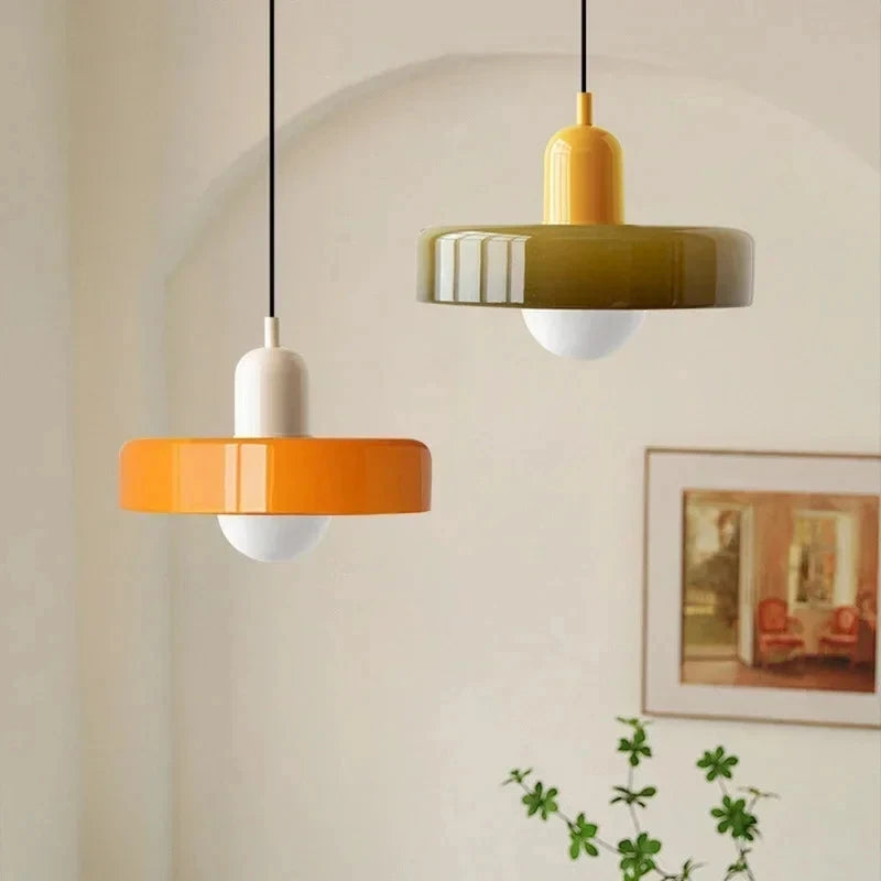 Nordic Bauhaus Glass Chandelier — Retro Pendant Light