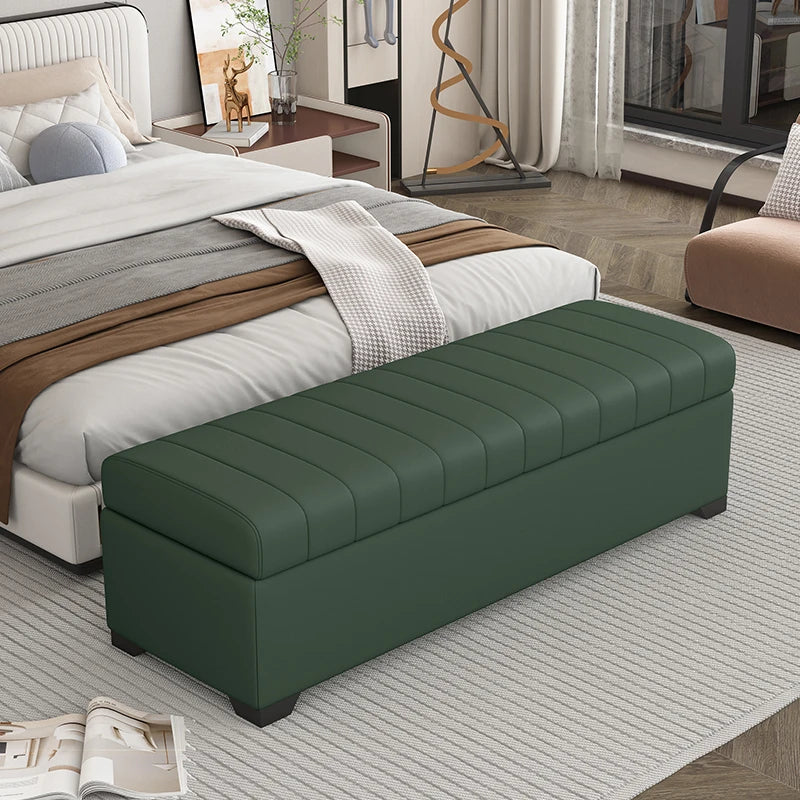 Luxury Storage Bench Ottoman — Waterproof, 150kg Capacity