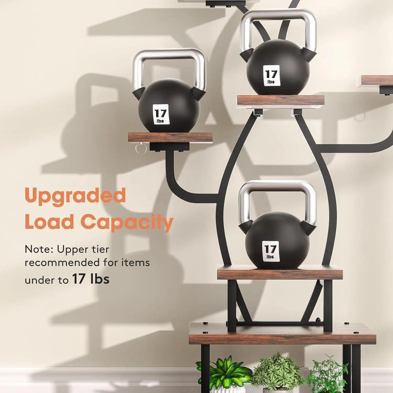 8-Tier Corner Plant Stand with Grow Light