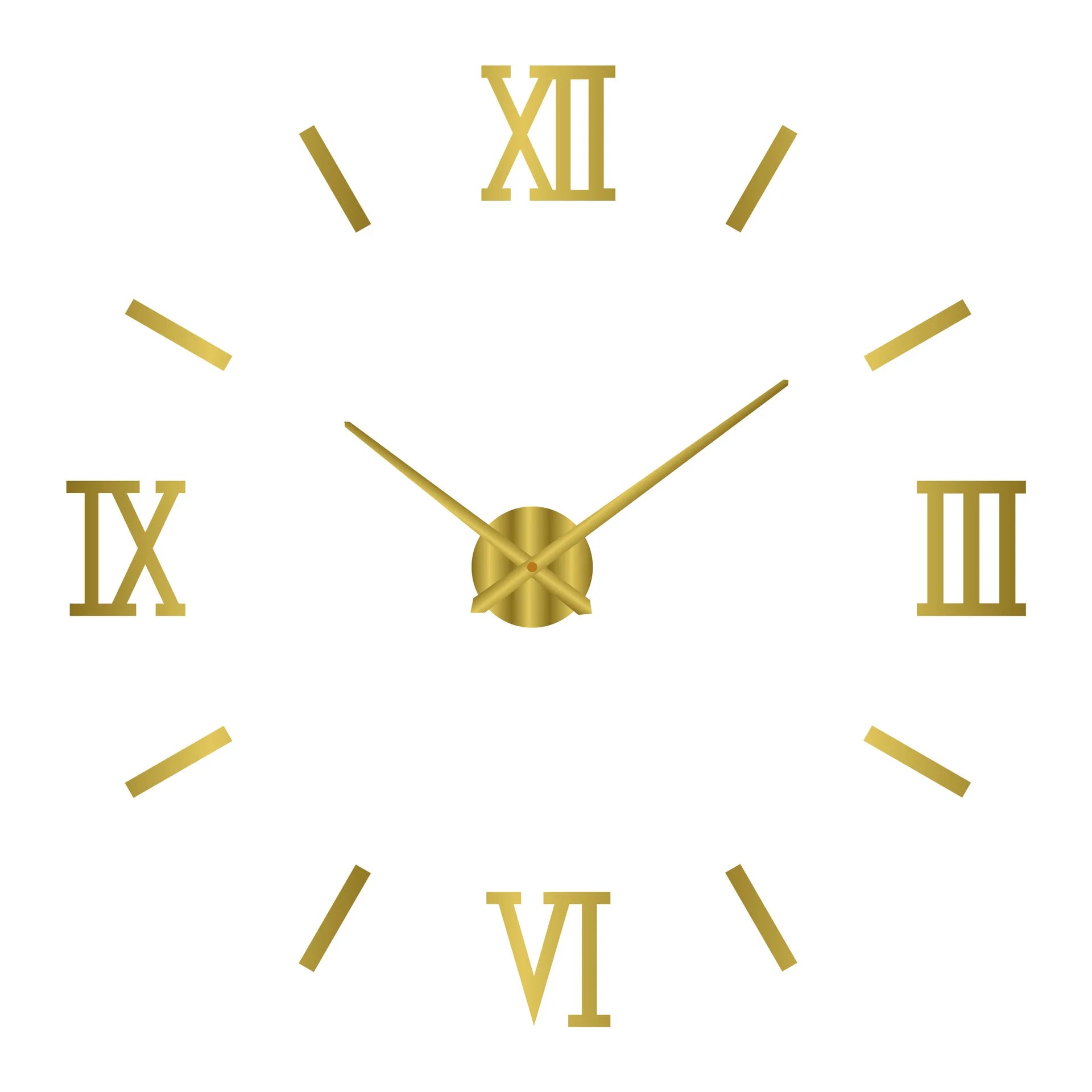 3D Roman Numeral Acrylic Mirror Wall Clock — DIY Quartz