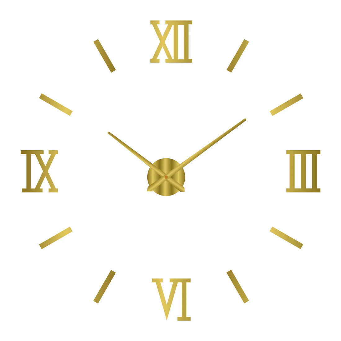 3D Roman Numeral Acrylic Mirror Wall Clock — DIY Quartz