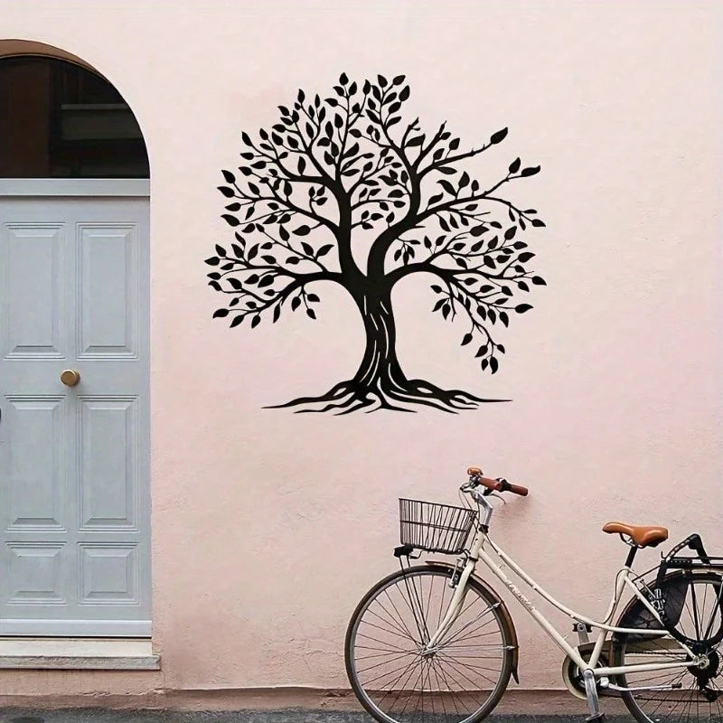 Blessed Cross Metal Wall Art — Lucky Clover & Branch Sculpture