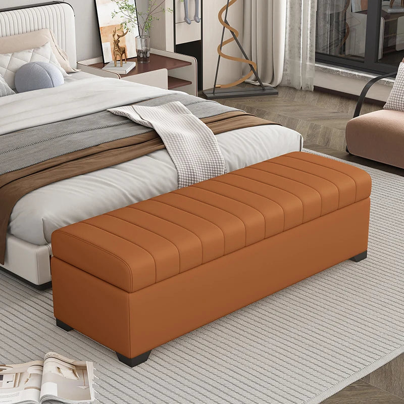 Luxury Storage Bench Ottoman — Waterproof, 150kg Capacity