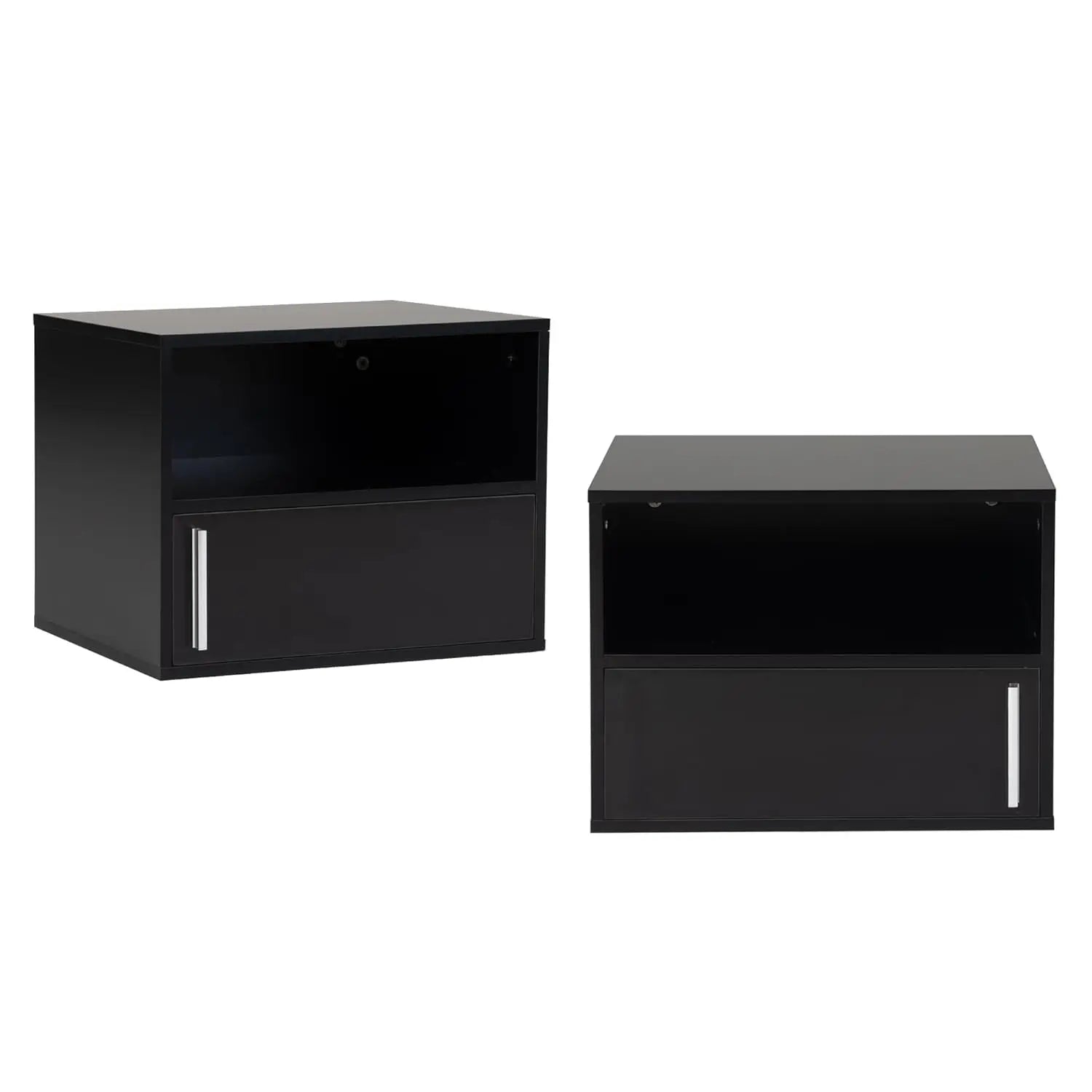Floating Wall Nightstand Set of 2 — Modern Mounted Shelf