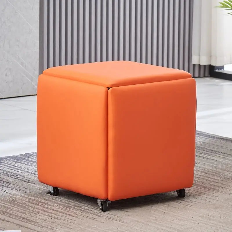 5-in-1 Foldable Cube Ottoman Set — Nordic Wood