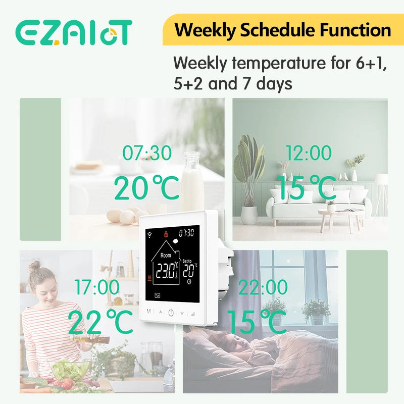 Smart WiFi Floor Heating Thermostat — Alexa & Google Home