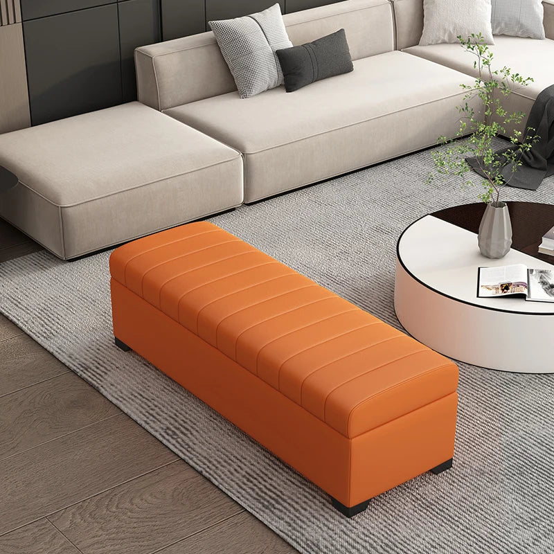 Luxury Storage Bench Ottoman — Waterproof, 150kg Capacity
