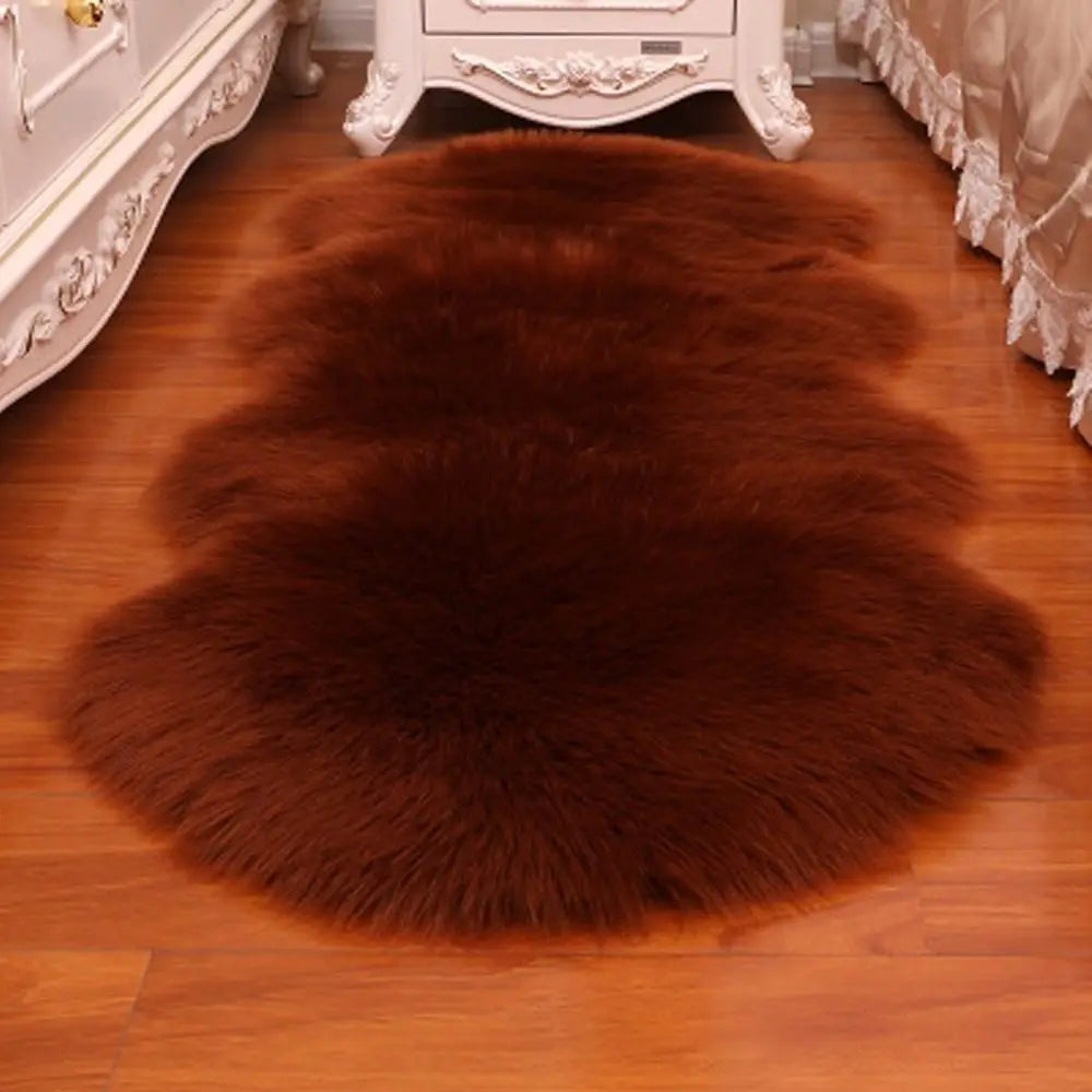 Faux Sheepskin Shaggy Rug — Fluffy Soft Floor Mat